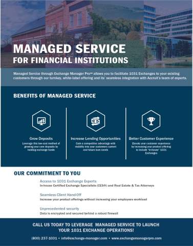Accruit Managed Services for Banks Flyer
