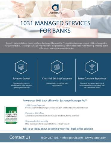 Accruit Managed Services for Banks Flyer