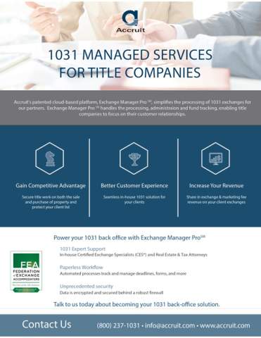 Accruit Managed Services for Title Companies Flyer