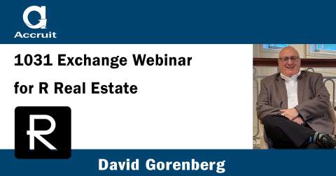 1031 Exchange Educational Webinar for R Real Estate
