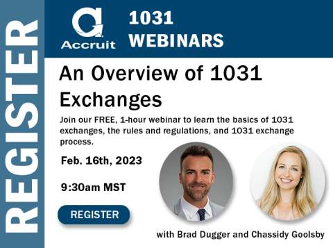 Accruit's An Overview of 1031 Exchanges 1 hour educational webinar