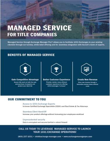 Accruit Managed Services for Title Companies Flyer