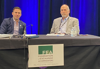 Matthew Douglas and Martin Edwards presenting the reverse exchange boot camp at the FEA Annual Conference