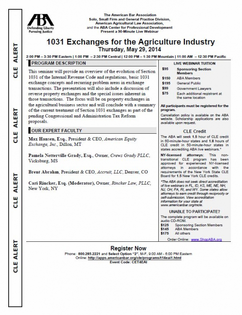 1031 Exchange Paperwork for Agriculture Industry