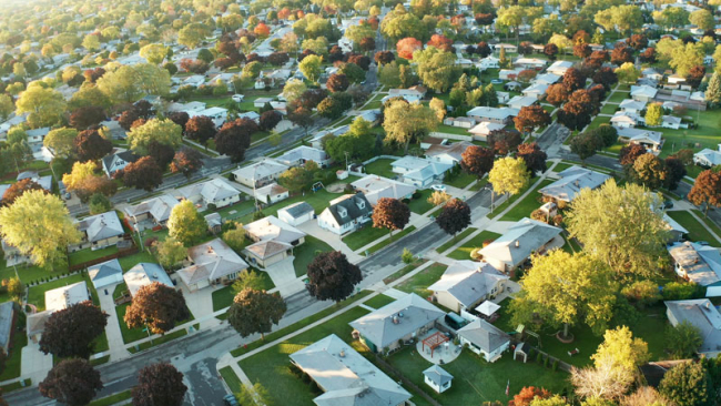 homes in a nice neighborhood