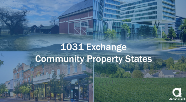 What is a community property state and how does it affect a 1031 exchange