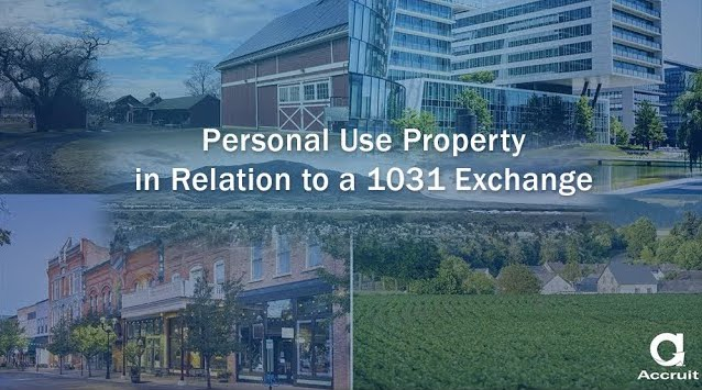 Personal Use Property in a 1031 Exchange