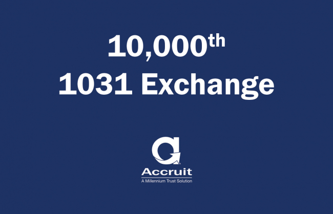 Accruit hits 10000 1031 Exchange with Patented 1031 Exchange Software