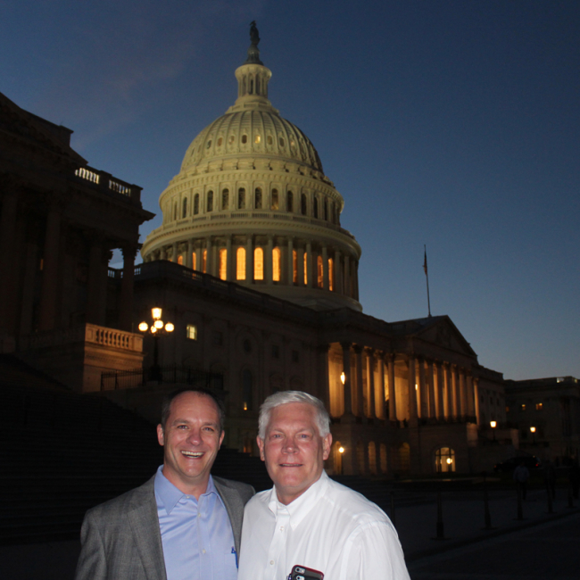 Representative Pete Sessions and Accruit CEO Brent Abrahm